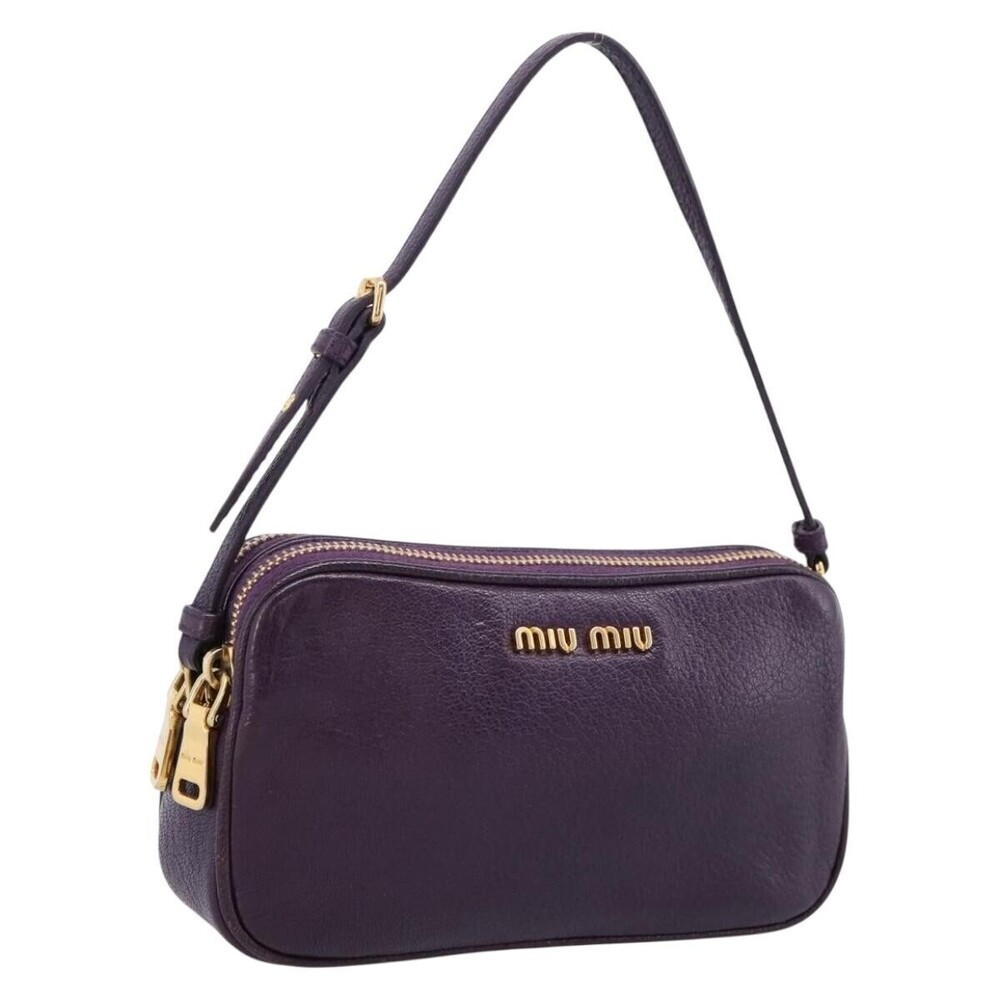 Miu Miu Double Zip Pochette Leather
